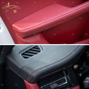 Cubierta de cuero Real para Porsche <span class=keywords><strong>Macan</strong></span> 2014 - 2023 accesorios de coche modificación <span class=keywords><strong>Interior</strong></span> Kit tapicería de alta calidad - Product Image 3