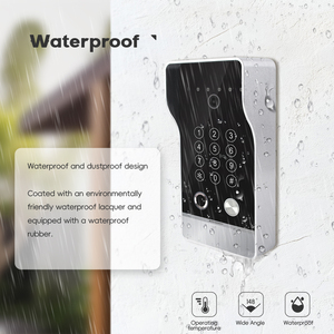 Thiết kế hiện đại vân tay mở khóa video <span class=keywords><strong>intercom</strong></span> nhập hệ thống với tầm nhìn ban đêm chuông cửa Kit cho căn hộ hoặc nhà - Product Image 5