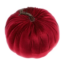 Vente en gros de citrouille artificielle de 18 cm, citrouille en velours faite à la main, décoration de centre de table pour la maison, salon, Halloween