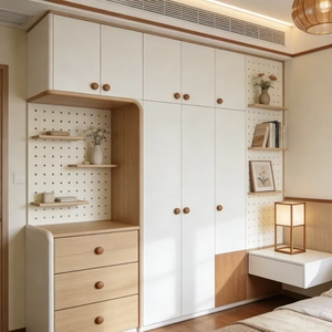 Armoire en mélamine écologique avec un grand espace de rangement, dimensions personnalisées pour les suites résidentielles et hôtelières - Product Image 1
