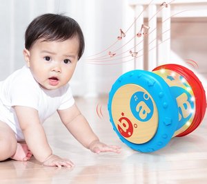 Wholesale Funny <b>Plastic</b> ABS Instruments Musical Dynamic Wooden Hand <b>Drum</b> Toy - Product Image 3