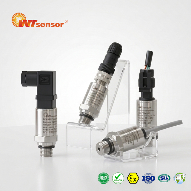 High Insulation 1800V AC Withstand Voltage Pressure Transmitter SS316L Diaphragm for Industrial Air Conditioning Compressor
