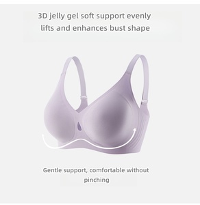 Gel di gelatina 3D supporto morbido <span class=keywords><strong>reggiseno</strong></span> <span class=keywords><strong>senza</strong></span> fili <span class=keywords><strong>senza</strong></span> soluzione di continuità <span class=keywords><strong>reggiseno</strong></span> di copertura completa per le donne Push up Comfort Bralette - Product Image 4