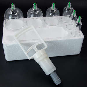Vente en gros Pompe à air 6 tasses Ventouses sous vide médical Hijama Ventouses de massage sous vide avec pistolet Ce OEM - Product Image 2