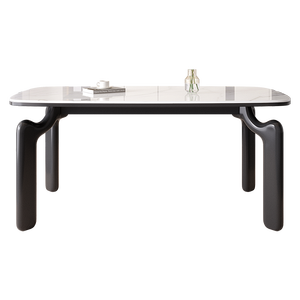 Pháp phong cách hình chữ nhật bàn ăn với cao su chân gỗ thiêu kết đá chất lượng cao hàng đầu phòng ăn đồ nội thất - Product Image 4