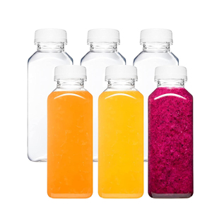 Botella de Plástico PET Cuadrada de 3oz, 8oz, 12oz, 16oz, 33oz, Libre de BPA, con Tapa de Aluminio y Rosca, Colores Personalizables para Jugos, Refrescos y Bebidas Energéticas - Product Image 1