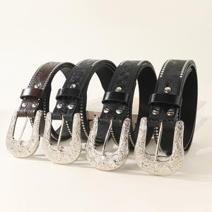 Cinturón vaquero decorativo <span class=keywords><strong>de</strong></span> gama alta estilo bohemio informal Retro para mujer diseño minimalista personalizado con <span class=keywords><strong>uñas</strong></span> <span class=keywords><strong>de</strong></span> sauce estilo Vintage - Product Image 1