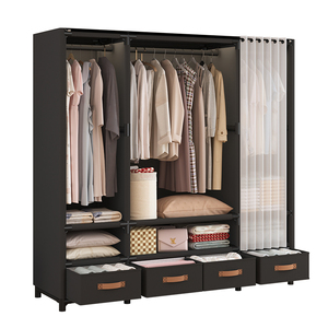 Schlafzimmer-Kleiderschrank, Flur-Aufbewahrungsschrank für Mietwohnungen, Organisations-Schrank, Mehrstöckiger Japanischer Stoffschrank - Product Image 1