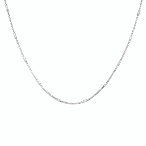 Playful Gloss White Pt950 Layered Neck Chain With Box Pineapple Motifs For Weekend Outing Ladies Light Platinum Jewelry - Product Image 2