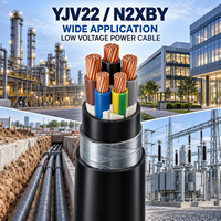 Kabel Daya Tegangan Rendah YJV22 N2XBY Tembaga Murni Multi Strand Berisolasi PVC Berlapis XLPE Tugas Berat untuk Penggunaan Bangunan dan Industri