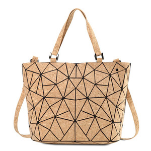 Nouveau Portugal liège treillis dame épaule <span class=keywords><strong>sac</strong></span> fourre-tout écorce de chêne méditerranéen femmes chaudes géométrique <span class=keywords><strong>sac</strong></span> à main losange messager seau <span class=keywords><strong>sac</strong></span> - Product Image 1