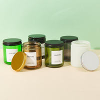 Vente en gros de pots d'aromathérapie en verre de 100 ml avec bouchon en bois, design simple, porte-bougie pour la décoration de la maison
