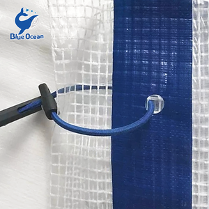 Bâche de protection Damary en tissu grillagé PE ignifuge et écologique, renforcée en plastique, pour usage en construction - Product Image 4