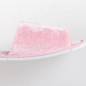 Zapatillas de punta abierta para mujer, zapatos de interior suaves, baratos, venta al por mayor - Product Image 3