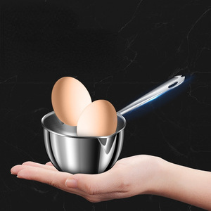 304 Stainless Steel Mini Milk Pot Thickened Round Fry Pan For Kitchen Cooking Baby Food Durable Hand Wash Only - Product Image 3