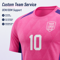 Maillot de football personnalisé en gros, impression par transfert thermique, respirant, séchage rapide, polyester, logo, numéro, club, équipe, adulte, short