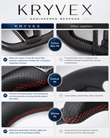 Volant sport en cuir et fibre de carbone Kryvex pour E46/E38/E39/E83/E60/E70-E72/E53/E89/E92/E93/E81/E87/E84/E82 – Grandes quantités disponibles