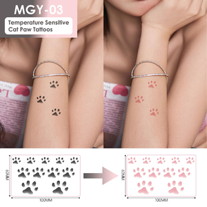 Adesivi per il Corpo a Forma di Zampa di <span class=keywords><strong>Gatto</strong></span> Realistici, Termosensibili e Impermeabili, Personalizzabili all'Ingrosso, per Regali Promozionali, 3 Varianti Disponibili - Product Image 4