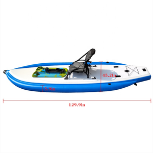 Planche de <span class=keywords><strong>paddle</strong></span> <span class=keywords><strong>gonflable</strong></span> double couche en PVC rouge de haute qualité Yak Outdoors YKI-8 avec système de ailerons standard – Idéale pour les lacs et les rivières - Product Image 4