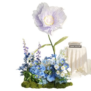 Bouquet de fleurs artificielles Greenway bleu pour décoration de mariage, vitrine et scène florale - Product Image 5
