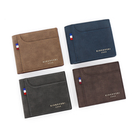 Dompet Bisnis Pria Two Torment Sand Dompet Multifungsi Tiket Logo Emas Muda Dompet Ringan