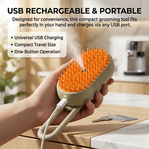 Cepillo de Vapor para Gatos y Perros, Removedor de Pelo, Cepillo con Spray para Gatos para Masaje de Mascotas - Product Image 5