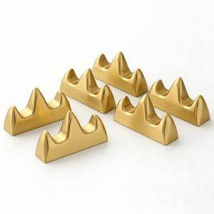 Servicio de Mecanizado CNC Personalizado, Reposapalillos de Metal Dorado Cepillado con Doble Ranura, Soporte para Cubiertos - Product Image 3