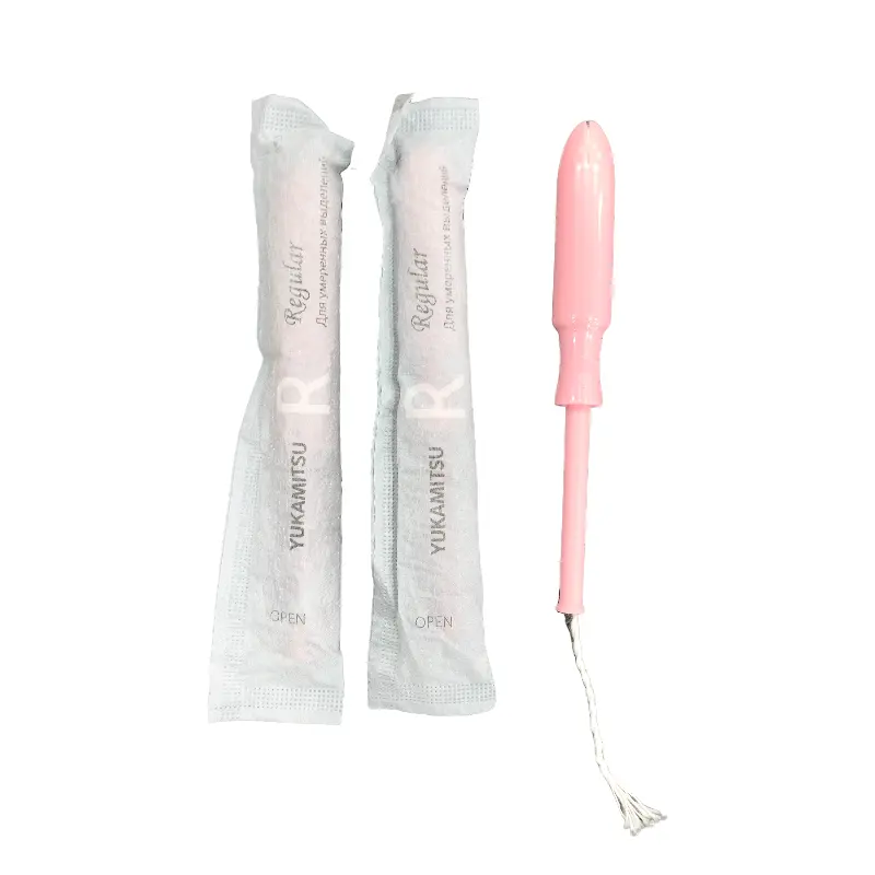 Tampon katun organik tampon katun organik dengan aplikator kompak 100% katun organik periode kebersihan menstruasi