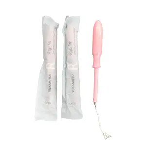 Tampones de algodón orgánico con aplicador compacto 100% Algodón orgánico Periodo de higiene femenina menstrual