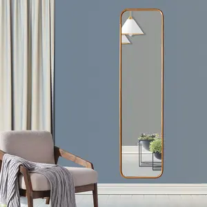 Miroir en bambou sur pied, meuble personnalisé de nouveau Style, cadre pleine longueur, pour coiffeuse de salon