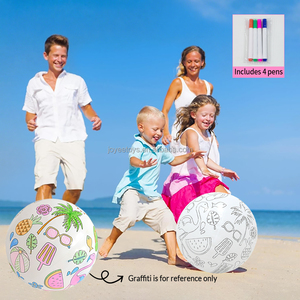 Joyee ลูกบอลชายหาดเป่าลมได้30ซม. ลูกบอลชายหาดทำจากพีวีซีสีทึบออกแบบโลโก้ได้ตามที่ต้องการ - Product Image 4