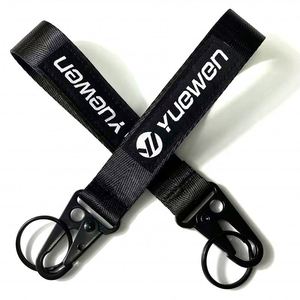 Personalized Embroidery <b>Ring</b> Brand Tag Keychain Strapcustom Hand Wrist Lanyard Key Chain - Product Image 3