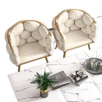 Tabouret de coiffeuse de luxe pour chambre de fille avec dossier, chaise de maquillage moderne, chaise à ongles populaire sur Internet pour la maison