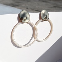 Boucles d'oreilles pendantes de luxe unisexe de haute qualité, en acrylique et laiton, par le fabricant, vente en gros, ensembles de bijoux de mode