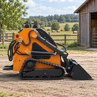 Mini Crawler Loader Compact Skid Steer dengan Bucket untuk Lanskap, Pertanian, dan Konstruksi