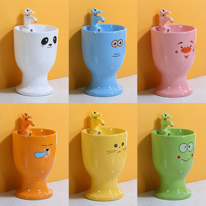 KD-K003PB Chaozhou sanitari ceramica compatti a piedistallo lavabo per bambini <span class=keywords><strong>bagno</strong></span> in piedi colore blu lavabo salone - Product Image 5