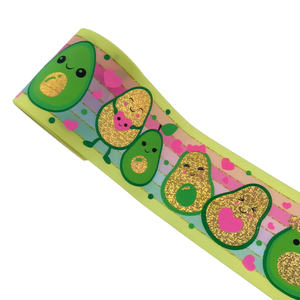 Cinta <span class=keywords><strong>de</strong></span> Grosgrain con Estampado <span class=keywords><strong>de</strong></span> Aguacate, Diseño <span class=keywords><strong>de</strong></span> Personaje <span class=keywords><strong>de</strong></span> Aguacate en Lámina Dorada <span class=keywords><strong>para</strong></span> Manualidades, Envoltura <span class=keywords><strong>de</strong></span> Regalos, Colores Pastel Surtidos - Product Image 3