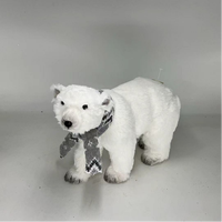 Ours polaire en peluche grandeur nature, jouet réaliste en forme d'ours polaire debout pour la décoration de la maison