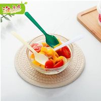 Groothandel Wegwerp Plastic Vorken Lepels Heavy Duty Simpele Stijl Draagbaar Duurzaam Bestek Fruit Maaltijd Dessert Feest Picknick