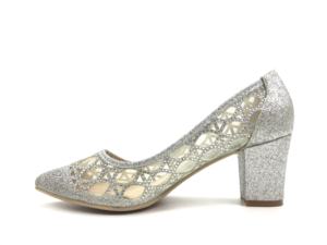 Womens Lace Mesh <strong>Court</strong> <strong>Shoe</strong> Rhinestone Lady <strong>Shoes</strong> Pointed Toe <strong>Block</strong> <strong>Heel</strong> Comfort Styles - Product Image 5