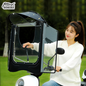 Parapluie personnalisé pour moto vélo électrique <span class=keywords><strong>Scooter</strong></span> Parasol extérieur coupe-vent Queue d'aronde Revêtement noir Moteur <span class=keywords><strong>Abri</strong></span> contre la pluie - Product Image 4