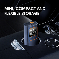 Small Intelligent 12V Cordless ABS Rechargeable 60W Mobile Power Supply Car Tire Inflation Pump Fast Inflate Emergency Light