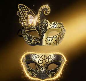 Masques de mascarade pour couples, Halloween, masque vénitien en strass, masque de couple pour costume de fête, femmes et hommes - Product Image 3