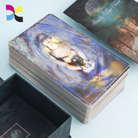 Carte de jeu d'affirmation personnalisée, boîte magnétique en feuille d'or, jeux de cartes Oracle, cartes de tarot imprimées