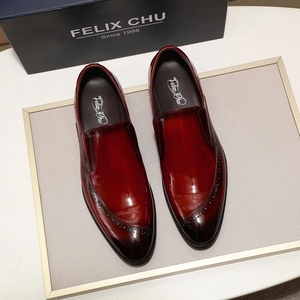 <span class=keywords><strong>Zapatos</strong></span> de <span class=keywords><strong>charol</strong></span> de cuero genuino para <span class=keywords><strong>hombre</strong></span>, calzado de vestir, para boda, fiesta, oficina, sin cordones, rojo, negro, marrón - Product Image 3