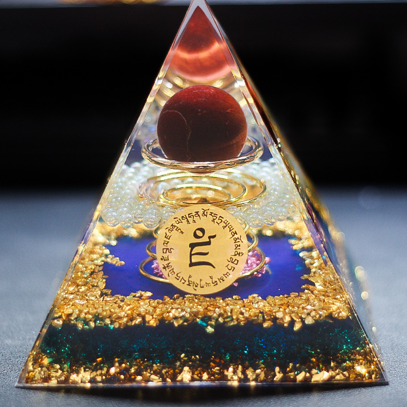 Red Tiger Eye Blue Glass