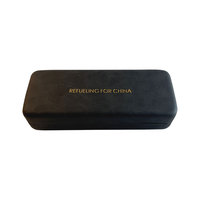 Étui à lunettes en peau de mouton personnalisable avec logo, haut de gamme, grande monture, sans correction, anti-pression, portable, rectangulaire