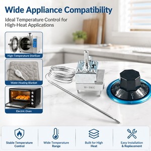 Thermostats à vapeur et capillaires pour friteuses, régulateur de température commercial 300 <span class=keywords><strong>degrés</strong></span>, unités de chauffage pour machines à café - Product Image 1