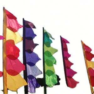 Drapeau balinais 75x400cm avec mât en fibre de verre, style réglable pour la suspension ou le dépliage, drapeau de festival extérieur - Product Image 1