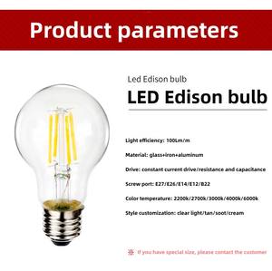 Bombilla <span class=keywords><strong>LED</strong></span> Edison, Bombilla <span class=keywords><strong>LED</strong></span> Residencial AC/DC, Base E14/B22, Cuerpo de Aluminio, ST64 HD - Product Image 6